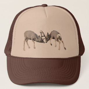 Gorra De Camionero Personalizar del ciervo mula que lucha
