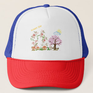 Gorra De Camionero Personalizar el juego de ardillas de lirios solead