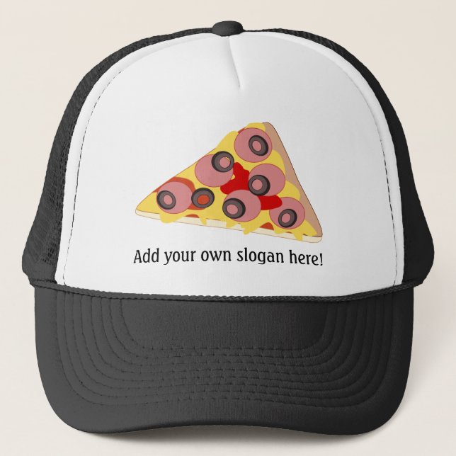 Gorra De Camionero Personalizar este gráfico de Pizza Slice (Anverso)