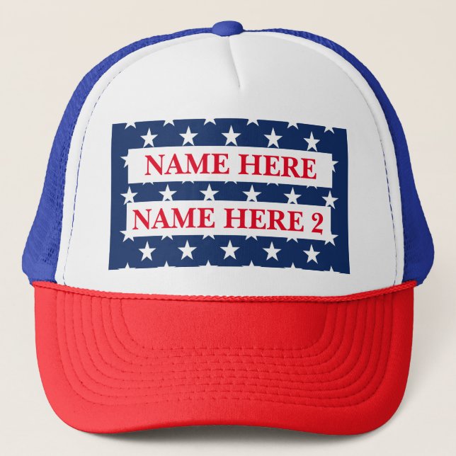 Gorra De Camionero Personalizar nombre de elección (Anverso)