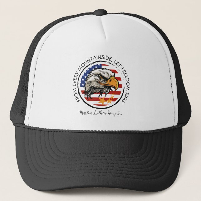Gorra De Camionero Personalizar tu diseño de águila estadounidense (Anverso)