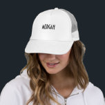 Gorra De Camionero Personalize Name in Black<br><div class="desc">Personalize name in Black for a contemporary and dynamic look. Makes a great gift.</div>
