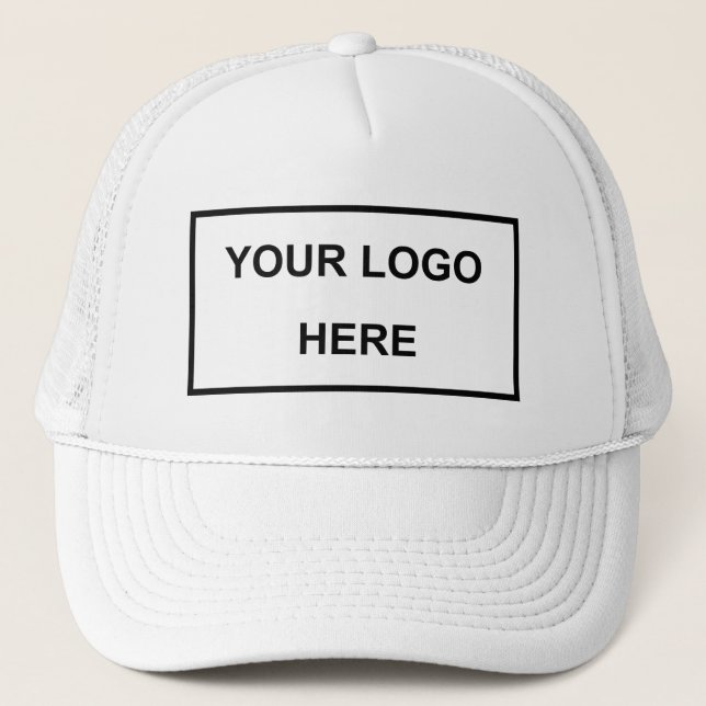 Gorra De Camionero Personalized Business Logo Brand White (Anverso)
