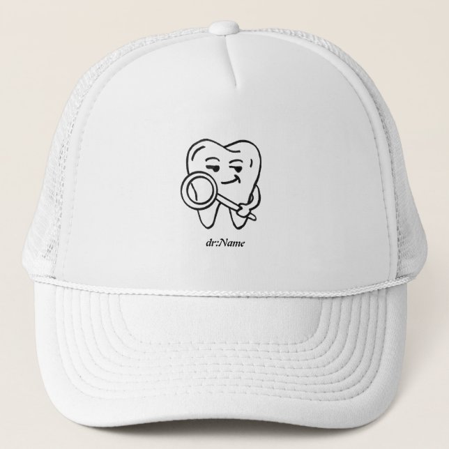 Gorra De Camionero Personalized Cavity Explorer Funny Dentist & Hygie (Anverso)
