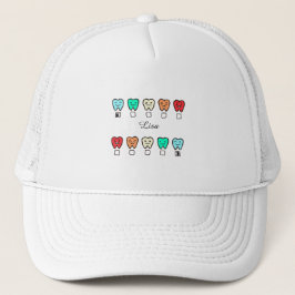 Gorra De Camionero Personalized- Custom Name Cute Dental Cap