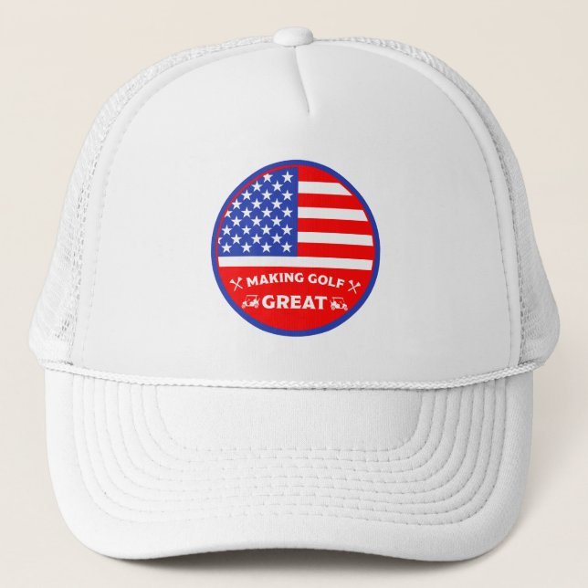 Gorra De Camionero Personalized Funny American Golf Player (Anverso)