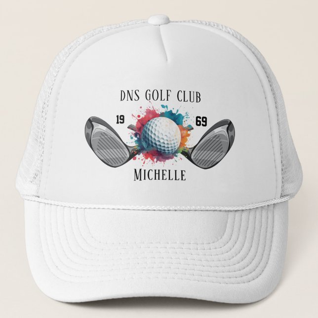 Gorra De Camionero Personalized Golf Club Name Classic (Anverso)
