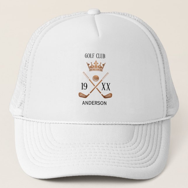 Gorra De Camionero Personalized Golf Club Name Custom Trucker Hat  (Anverso)