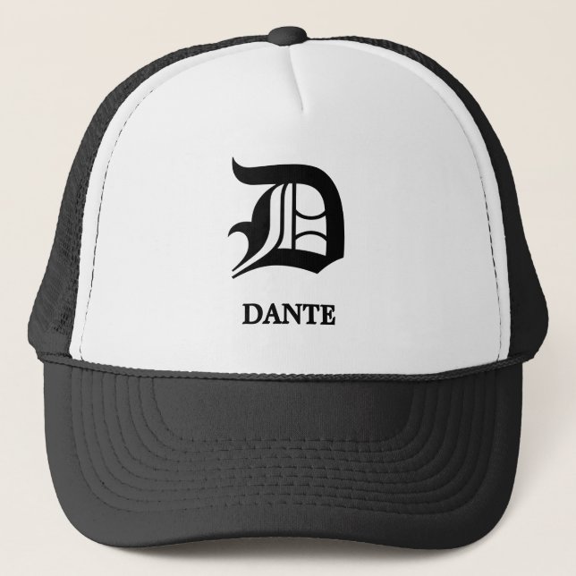 Gorra De Camionero Personalized Gothic Blackletter Monogram (Anverso)