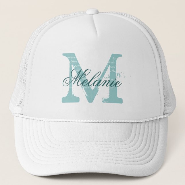 Gorra De Camionero Personalized monogram trucker hat for bridesmaids (Anverso)