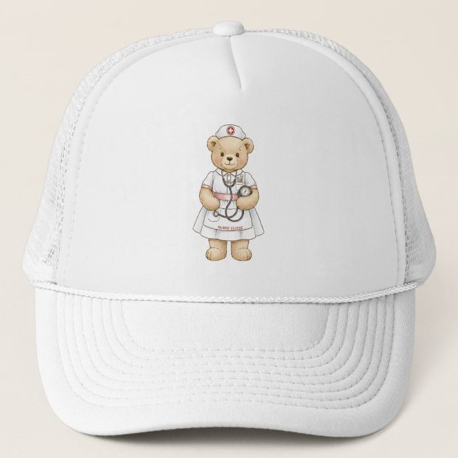 Gorra De Camionero Personalized Nurse Teddy Bear Custom Name Nursing  (Anverso)