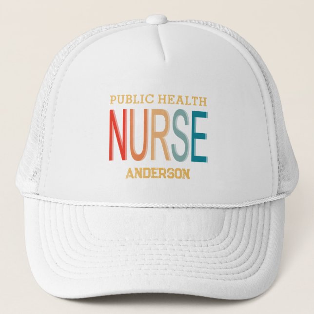 Gorra De Camionero Personalized Public health nurse RN gifts (Anverso)