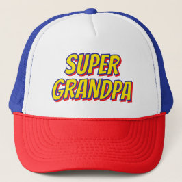 Gorra De Camionero Personalized Super Grandpa, Superhero Father's Day