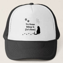 Gorra De Camionero Personalized This Human Belongs To Cat Cap