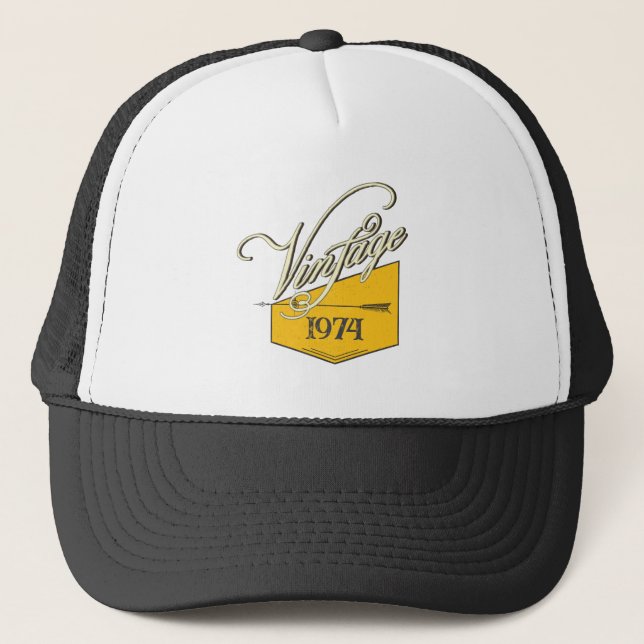 Gorra De Camionero Personalized Vintage 1974 Retro Birthday Gift (Anverso)