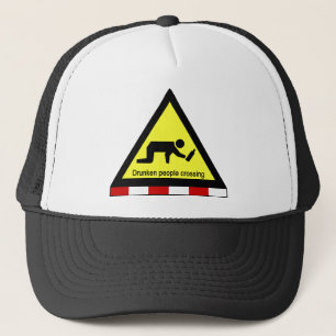Gorra De Camionero Personas borrachas cruzando ⚠ Rótulo tailandés ⚠