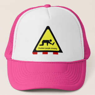 Gorra De Camionero Personas borrachas cruzando ⚠ Rótulo tailandés ⚠