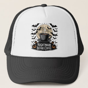 Gorra De Camionero Pesadilla antes del café Halloween