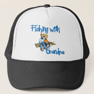 Gorra De Camionero Pesca con la camisa de la pesca del abuelo