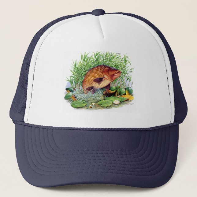 Gorra De Camionero Pesca de la carpa (Anverso)