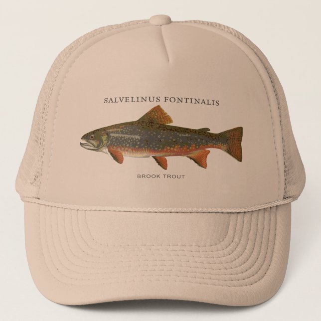 Gorra De Camionero Pesca de la trucha de arroyo (Anverso)