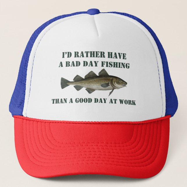 Gorra De Camionero pesca de mala jornada, (Anverso)