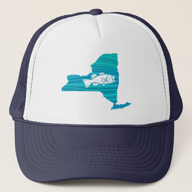 Gorra De Camionero Pesca de olas en Nueva York (Anverso)