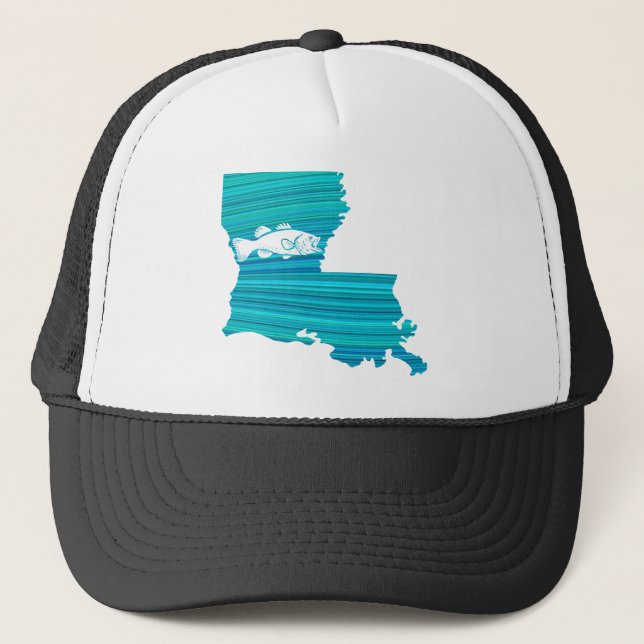 Gorra De Camionero Pesca de oleada de Louisiana (Anverso)