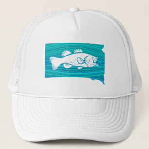 Gorra De Camionero Pesca de oleadas de Dakota del Sur