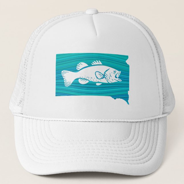 Gorra De Camionero Pesca de oleadas de Dakota del Sur (Anverso)