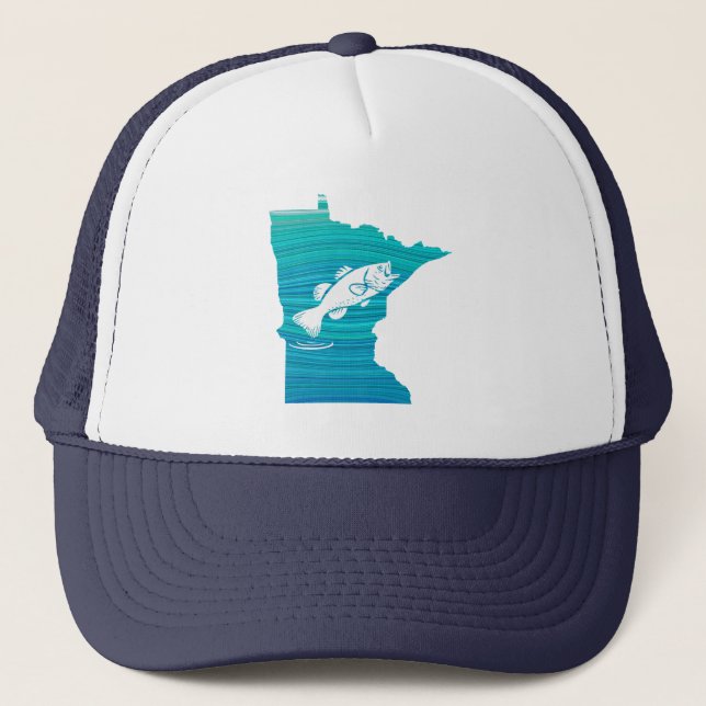 Gorra De Camionero Pesca de oleadas de Minnesota (Anverso)