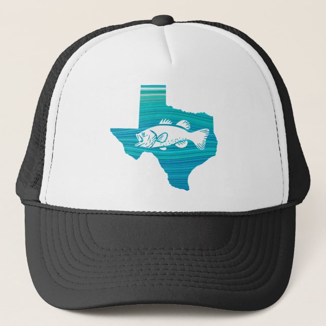 Gorra De Camionero Pesca de oleadas de Texas (Anverso)