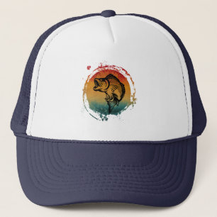GORRA DE CAMIONERO PESCA DE PESCADO RETRO ANTIGUO 