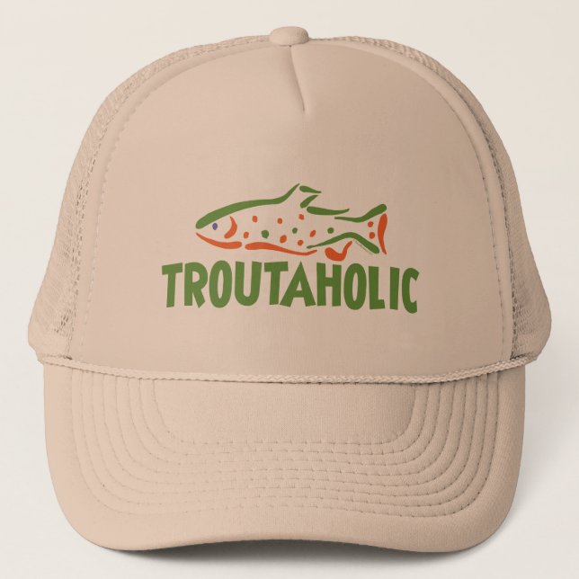 Gorra De Camionero Pesca de pescadores de trucha (Anverso)