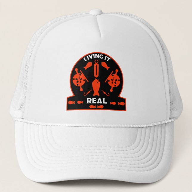 Gorra De Camionero Pesca de salmón salvaje (Anverso)