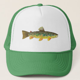 Gorra De Camionero Pesca de trucha marrón