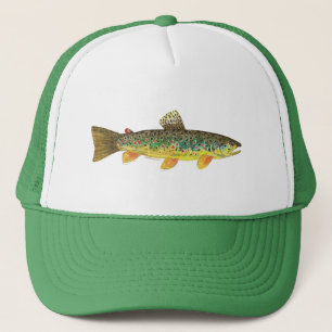 Gorra De Camionero Pesca de trucha marrón