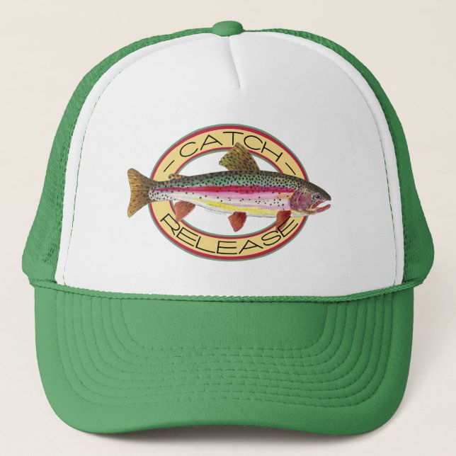 Gorra De Camionero Pesca de trucha y liberación (Anverso)