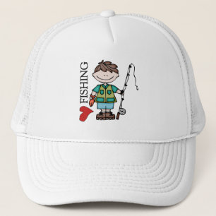 Gorra De Camionero Pesca del amor del muchacho I del pelo de Brown