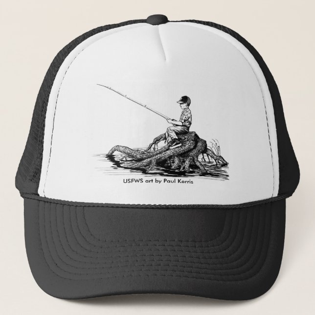 Gorra De Camionero Pesca del gorra/del muchacho (Anverso)