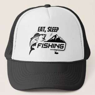 Gorra De Camionero Pesca Deporte Pescado Comer Cita De Sueño