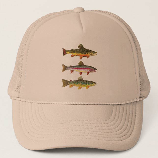 Gorra De Camionero Pesca deportiva de trucha rota (Anverso)