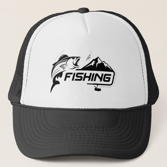Gorra De Camionero Pesca divertida Arte Gráfico Pescador (Anverso)