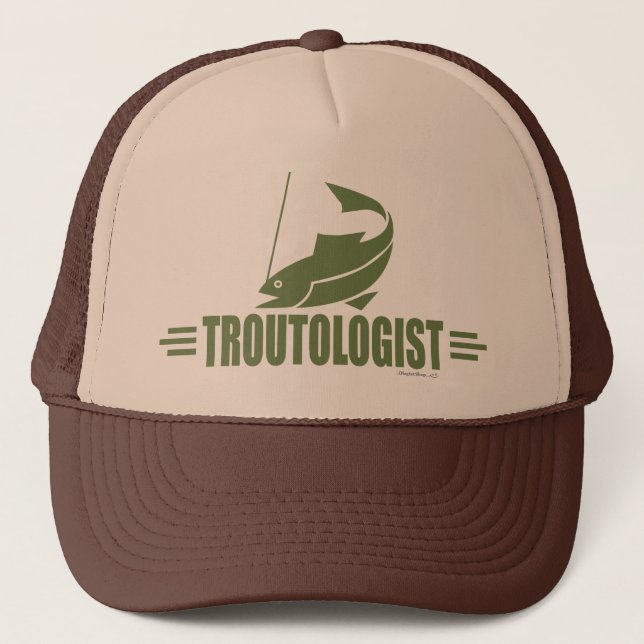 Gorra De Camionero Pesca divertida de truchas (Anverso)