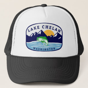Gorra De Camionero Pesca en el lago Chelan Washington