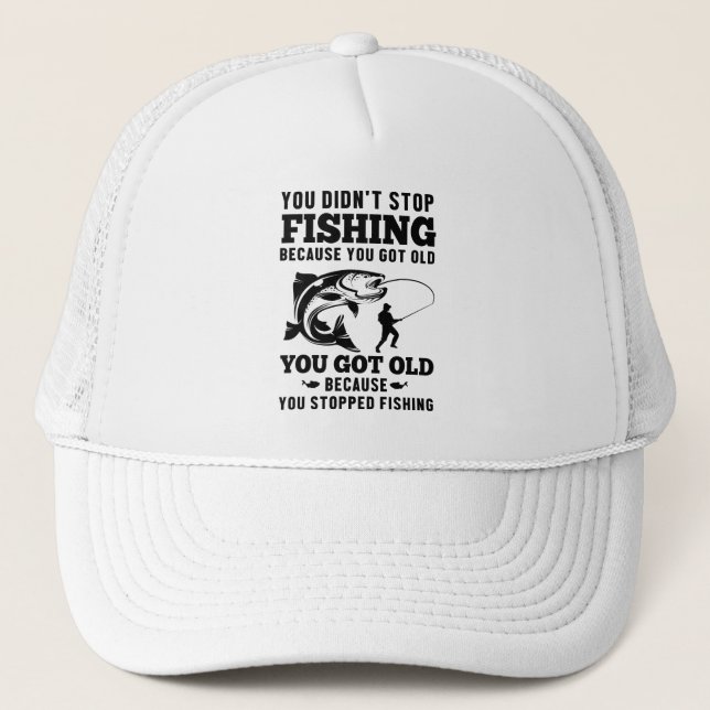 Gorra De Camionero Pesca porque tienes edad (Anverso)