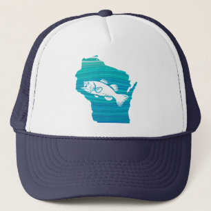 Gorra De Camionero Pesca Wisconsin Wave