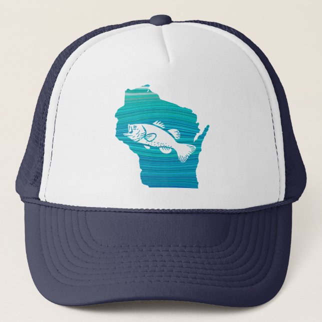 Gorra De Camionero Pesca Wisconsin Wave (Anverso)