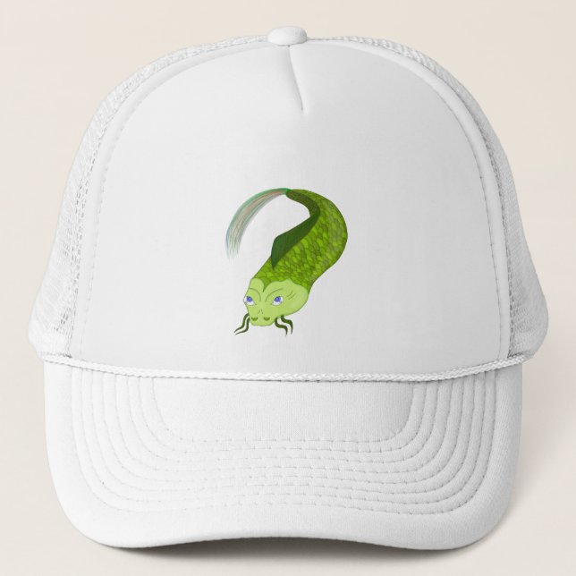 Gorra De Camionero Pescado de Greenish (Anverso)
