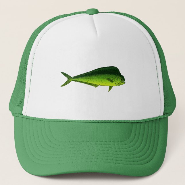 Gorra De Camionero Pescado delfín - Dorado - Mahi Mahi (Anverso)